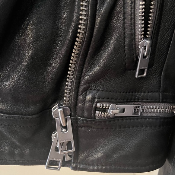 All Saints Women’s Cargo Leather Biker Jacket - Picture 16 of 16